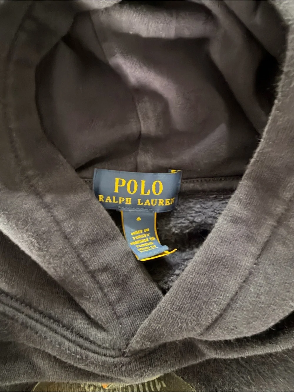 Ralph Lauren Kids Bear Graphic Navy Pullover Hoodie
